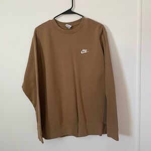 Nike Men's Tan Crewneck Sweater
